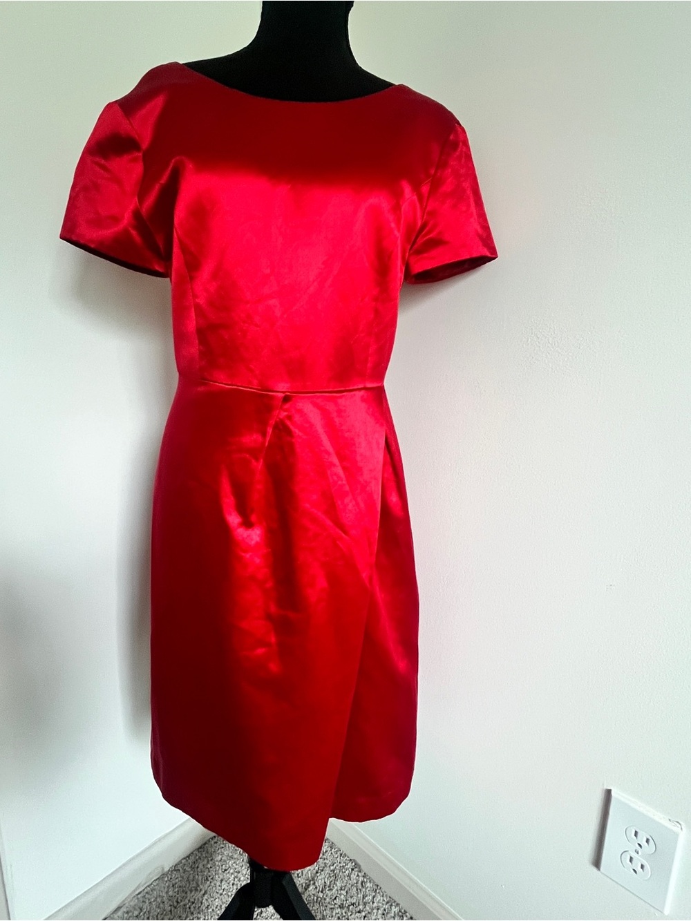 Tyler Böe Red Silk Blend Cocktail Dress – Size 6 – Classic Elegant Sheath - Picture 2 of 6